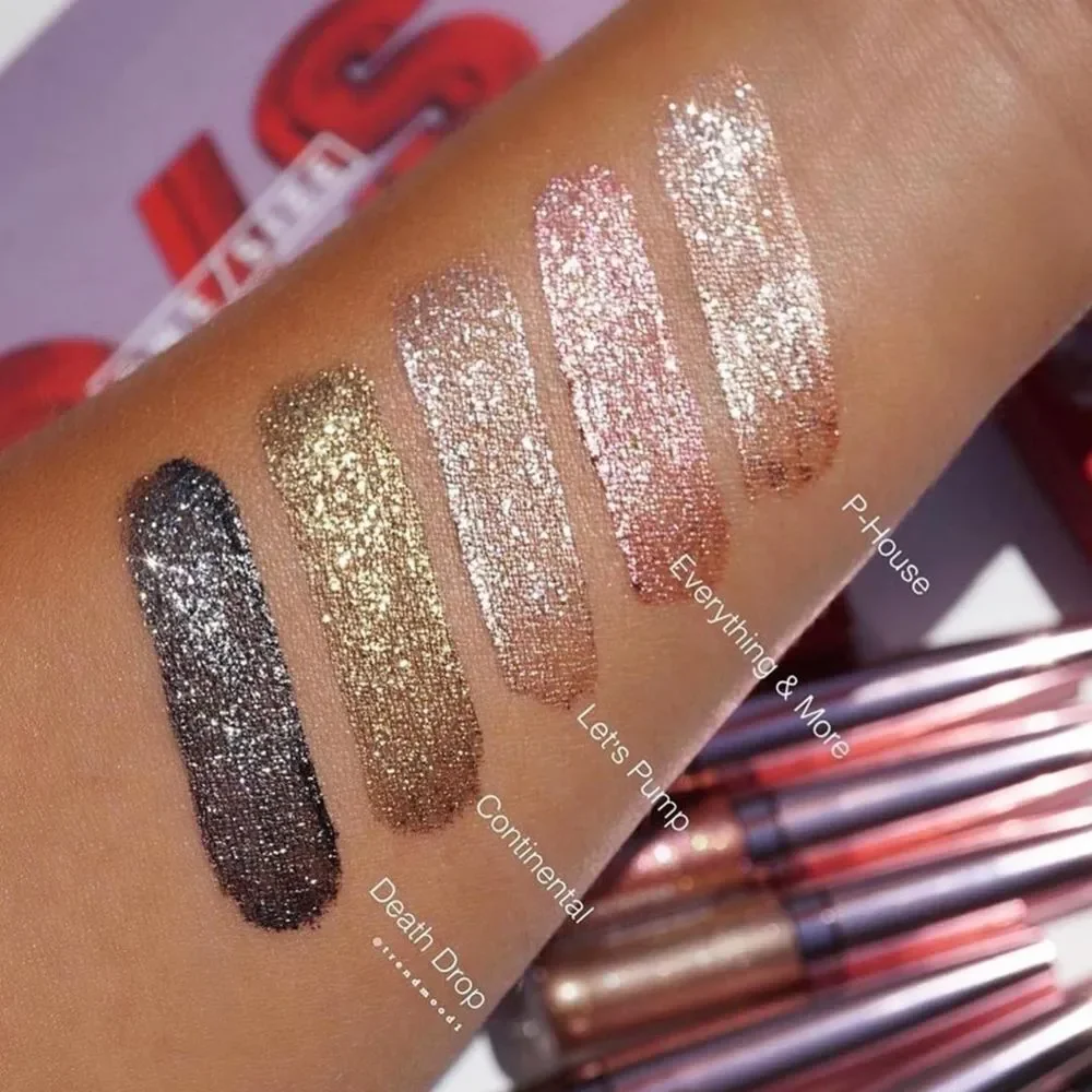 One/Size Eyepopper Liquid Eyeshadow in Death Drop - Black Holographic Glitter